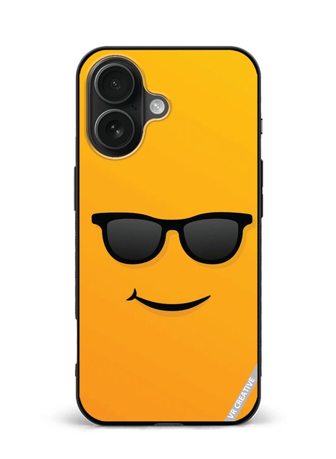 VR CREATIVE Protective Case Cover For Apple iPhone 16 Plus Sunglass Emoji Design Multicolour