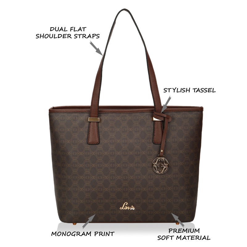 لافي حقيبة لافي نسائية بطبعة شيري بني - Image 3