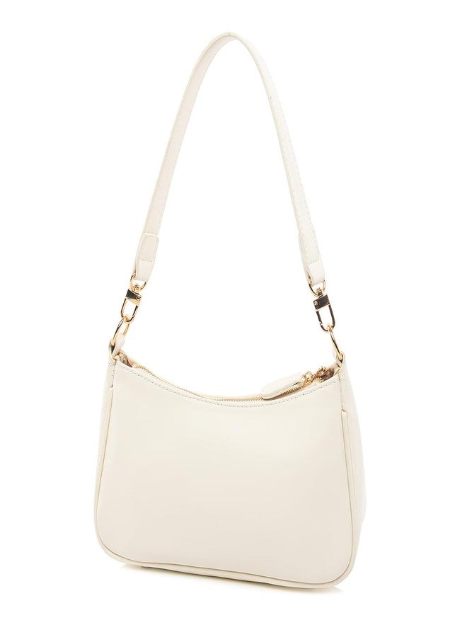 feujury Shoulder Bag for women Crossbody Bags Retro Classic Small Hobo Purse Clutch Tote Handbags with Zipper Closure (Beige) - Image 1