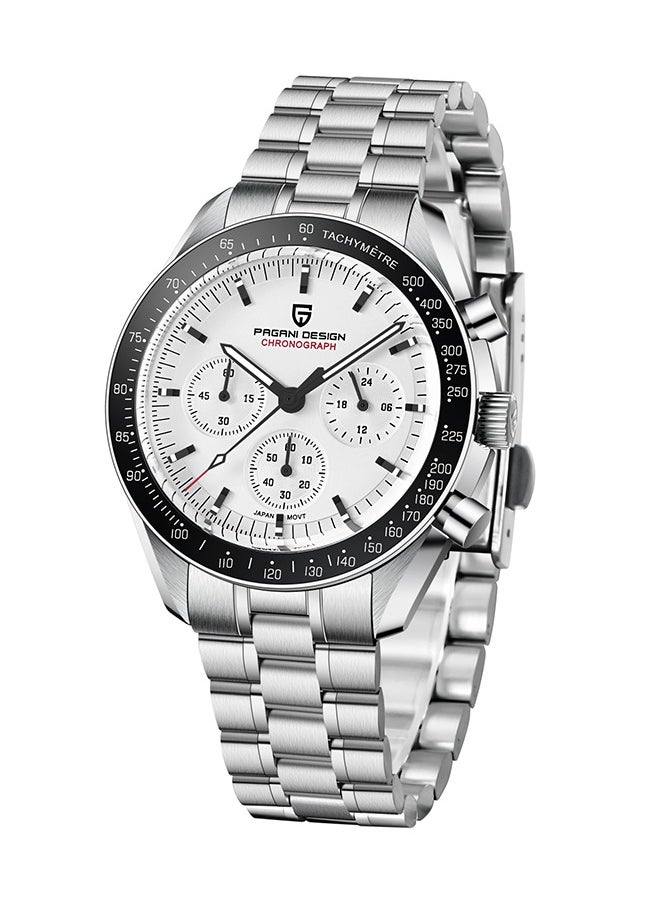 PAGANI DESIGN Sports Men's Quartz Watches, 40mm Stainless Steel Waterproof Chronograph Wrist Watch for Man, Synthetic Sapphire Dial Glass, Stopwatch  - Image 1