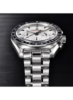 PAGANI DESIGN Sports Men's Quartz Watches, 40mm Stainless Steel Waterproof Chronograph Wrist Watch for Man, Synthetic Sapphire Dial Glass, Stopwatch  - Image 3