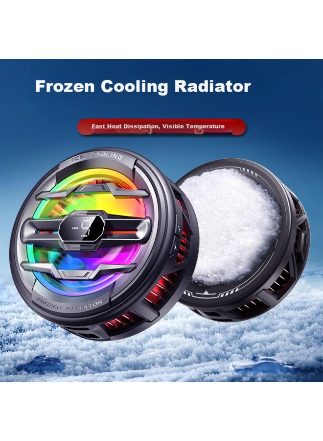 Yomo [True Ice Magnetic Back Clip Dual-Use] Phone Cooling Pad, 4-Level Adjustment With Digital Display Specific, Tablet Semiconductor Cooling, Suitable For Apple, Huawei, Xiaomi K22 - Image 2