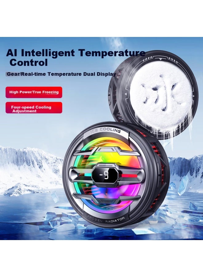 Yomo [True Ice Magnetic Back Clip Dual-Use] Phone Cooling Pad, 4-Level Adjustment With Digital Display Specific, Tablet Semiconductor Cooling, Suitable For Apple, Huawei, Xiaomi K22 - Image 3