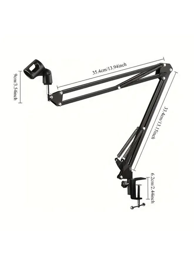 Cantilever Microphone Stand Adjustable Boom Arm XLR Compatible For Recording Podcast - Image 3