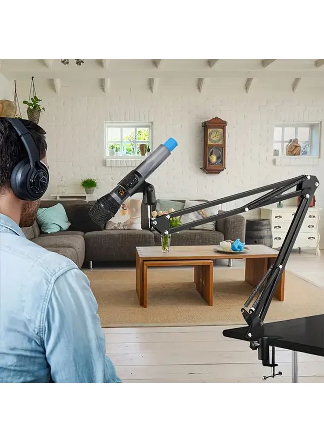Cantilever Microphone Stand Adjustable Boom Arm XLR Compatible For Recording Podcast - Image 5