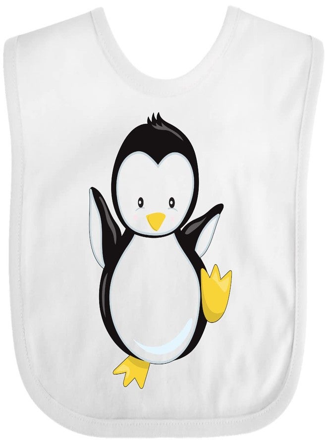 inktastic Penguin Baby Bib White 2773a - Image 1
