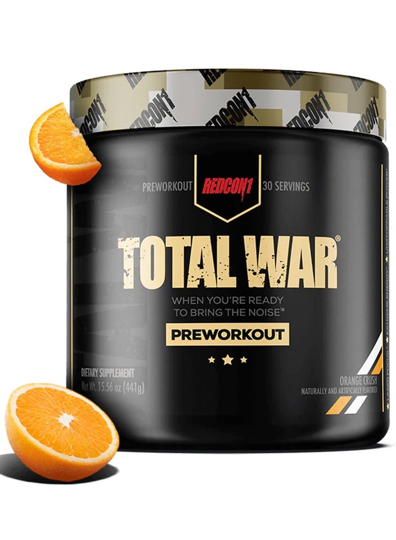 ريدكون ١ ريدكون1 توتال وور - مسحوق ما قبل التمرين بنكهة أورانج كرش، 441 غرام