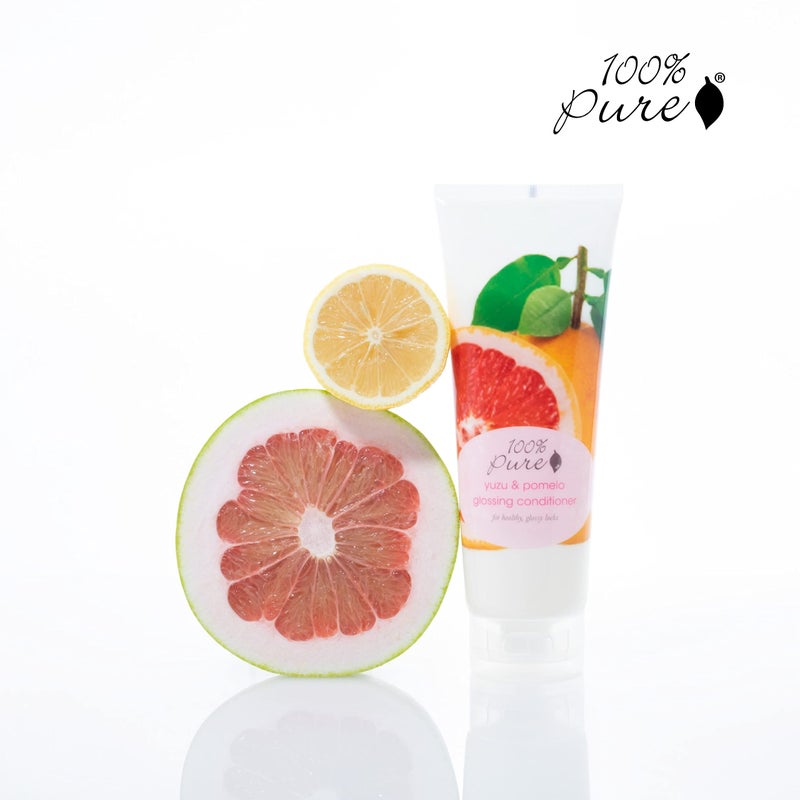 100 % Pure 100% PURE Yuzu & Pomelo Glossing Conditioner Revitalizing & Hydrating Nutrient Boost of Kelp Flax Seed Oil & Vitamin E Helps Restore Hair Shine Body & Strength for Women & Men, Vegan - 8 Fl Oz - Image 4