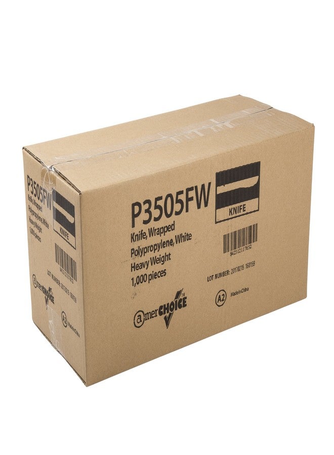 AmerCare White Heavy Weight Polypropylene Knives, Individually Wrapped, Case of 1000 - Image 3