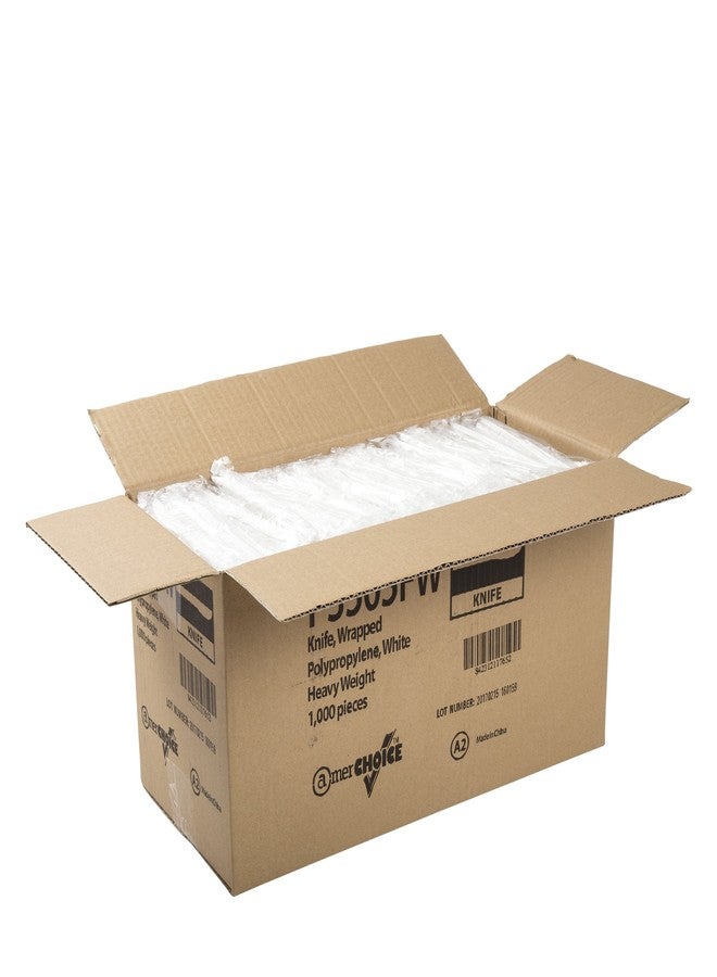 AmerCare White Heavy Weight Polypropylene Knives, Individually Wrapped, Case of 1000 - Image 5