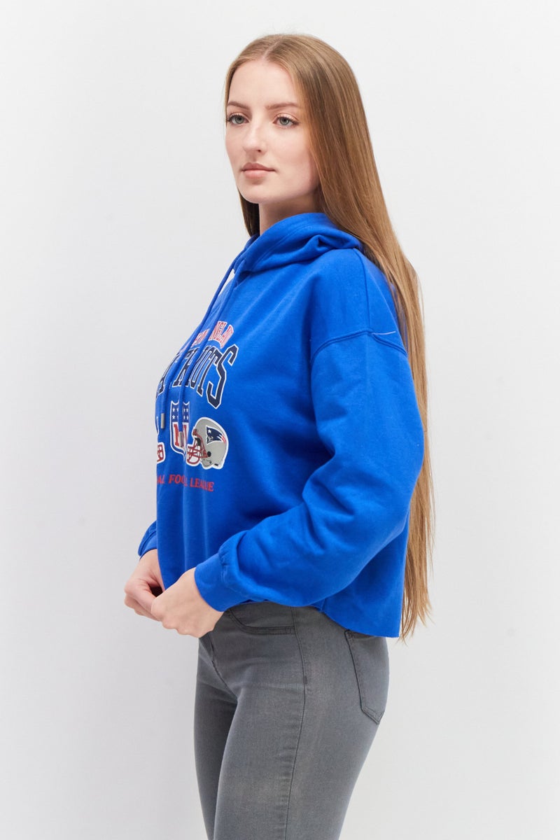 Don't Call Me Jennyfer Women Hooded Graphic Print Long Sleeves Sweatshirt, Blue  - Image 3