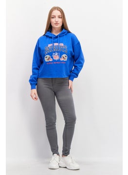 Don't Call Me Jennyfer Women Hooded Graphic Print Long Sleeves Sweatshirt, Blue  - Image 4