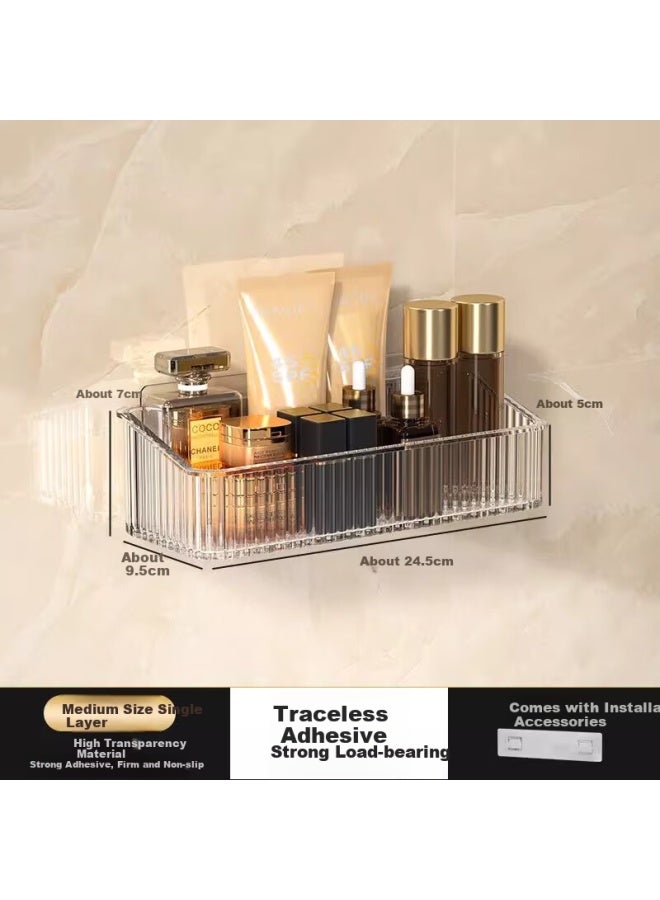 Muya Bathroom Storage Rack, Toilet Wall-mounted Organizer, Washroom Vanity Shelf, Wall-mounted Cosmetic Storage Rack - Image 1
