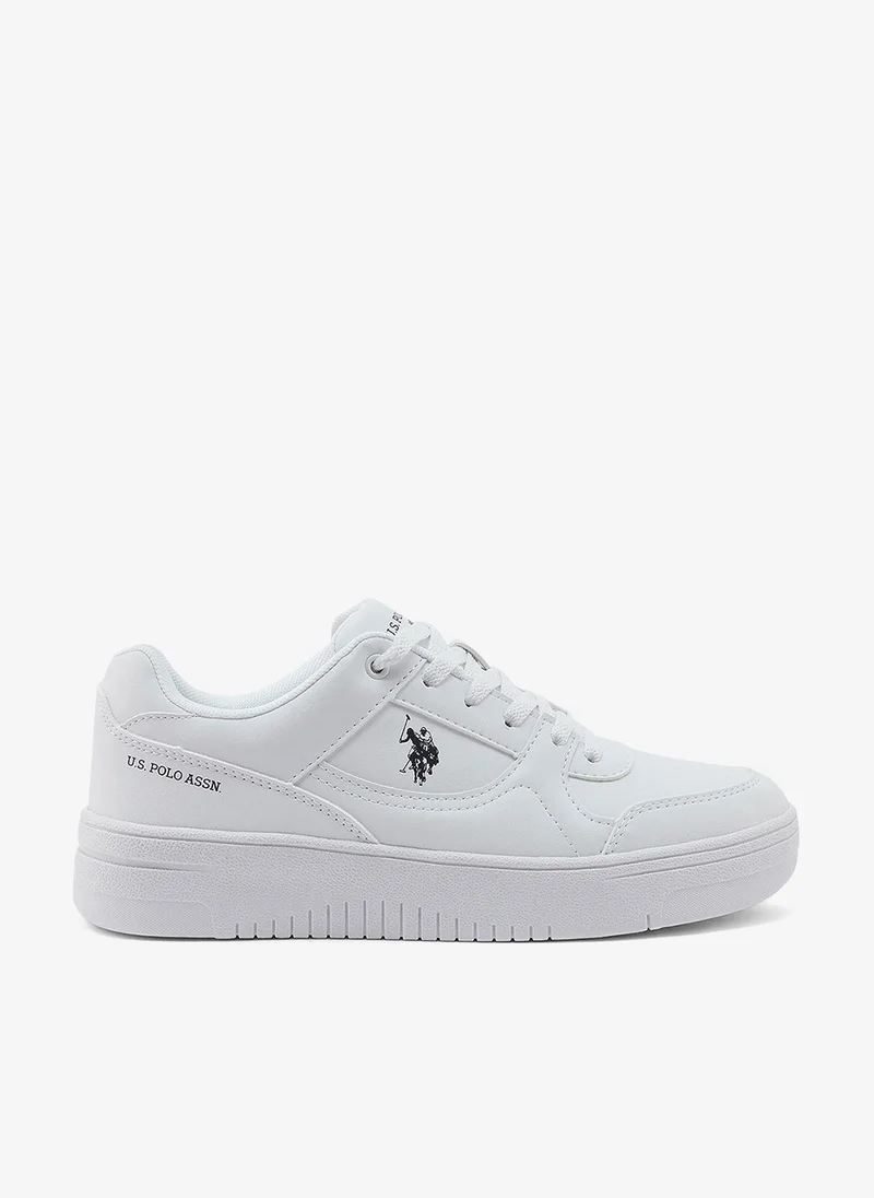 Women's All-White Low-Top Sneakers - Classic Minimalist Design, Comfortable Everyday Casual Shoes