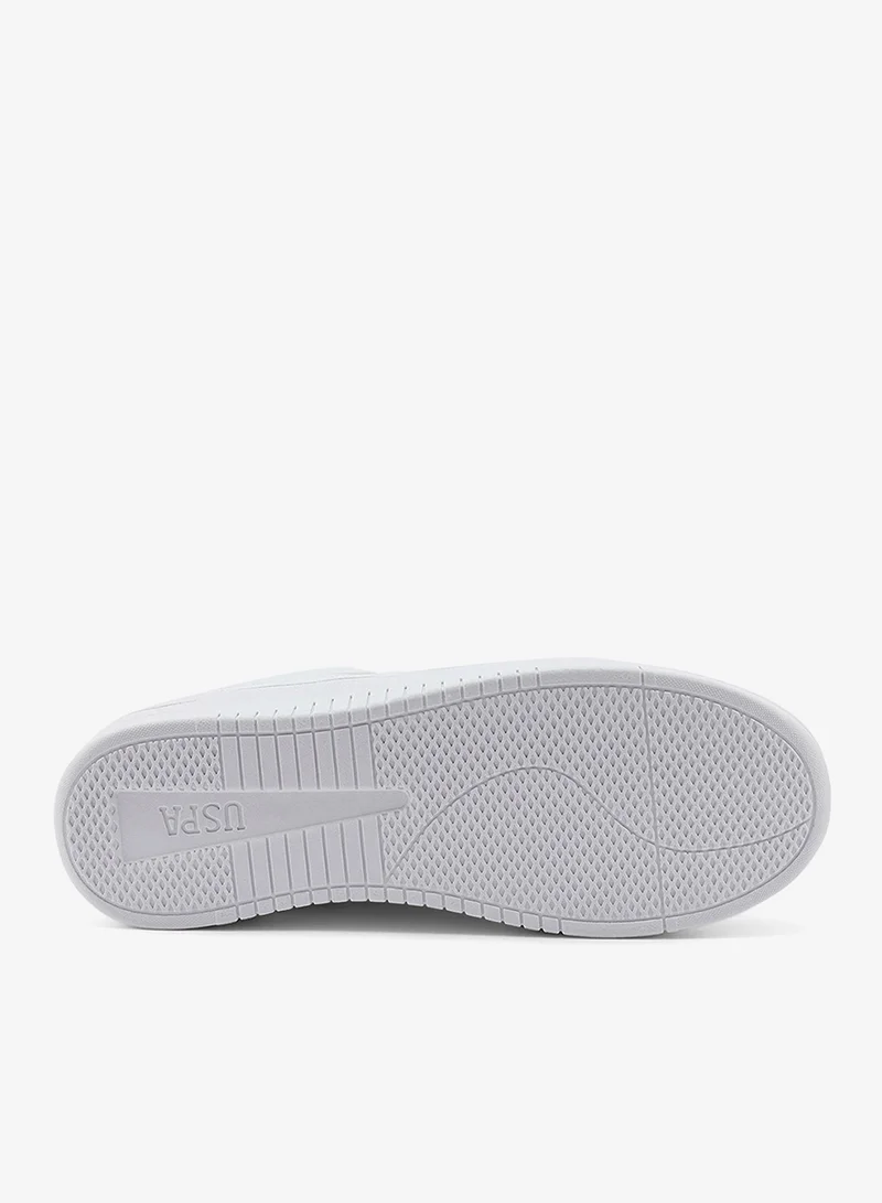 U.S. Polo Assn. white Women's All-White Low-Top Sneakers - Classic Minimalist Design, Comfortable Everyday Casual Shoes for Women | Best Price UAE