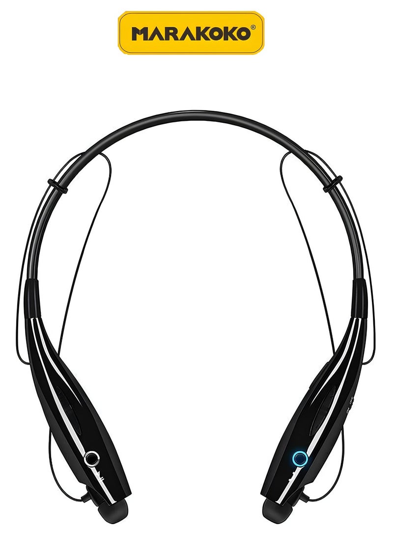 Marakoko neckband bluetooth with up to 15 hours of playtime. Wireless earbuds with a built-in microphone for calls. bluetooth headphones with powerful and clear sound. Bluetooth 5.0 earbuds with a stable connection up to 10 meters. Sports earbuds suitable for the gym or running. headphones bluetooth compatible with iPhones, Samsung, Huawei, and many other phones. - Image 1