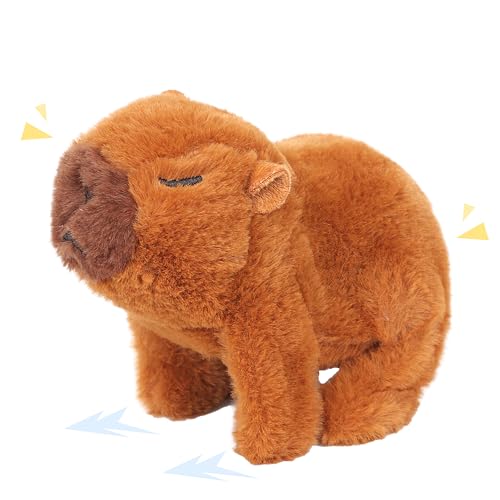 Easfan Walking Capybara Interactive Electronic Pet Plush Toy with Sounds and Movements Hopping Moving Educational Plush Toy Birthday Gifts for Kids Girls 7Brown - Image 1
