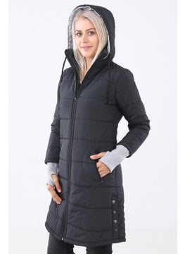 1Tarz Winter Hooded Medium Size Women's Puffer Jacket  - Image 1