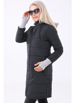 1Tarz Winter Hooded Medium Size Women's Puffer Jacket  - Image 4