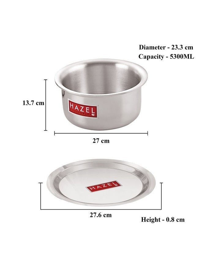 هايزل - وعاء طهي حثي HAZEL مع غطاء | وعاء طهي ألومنيوم سعة ٥٣٠٠ مل مع غطاء | قاعدة حثي من الألومنيوم | مجموعة من الأواني مع غطاء - Image 1