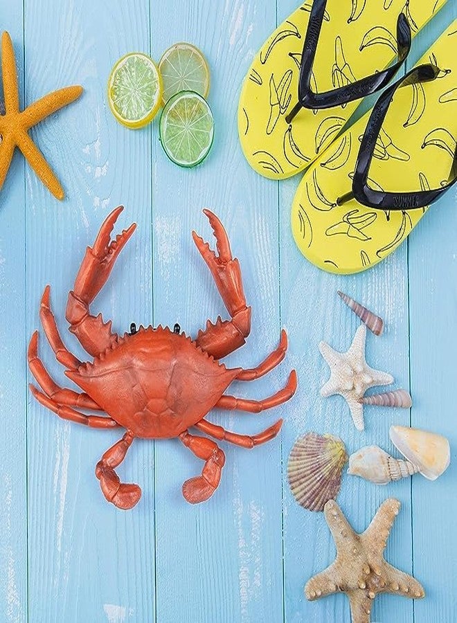 AUEAR, 2 Pack Fake Animal Sea Life Blue Red Crabs Action Figures Ocean Model Ornament for Swim Bath - Image 3