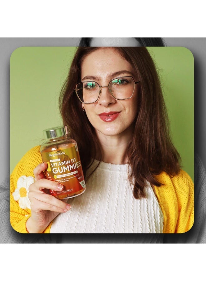 WeightWorld Vitamin D3 4000IU | 120 Vegetarian Gummies | 4 Months Supply | Natural Lemon Flavour VIT D Gummies | Sugar-Free & Gluten-Free Gummies | GMP Approved | Vitamin D Supplements - Image 4