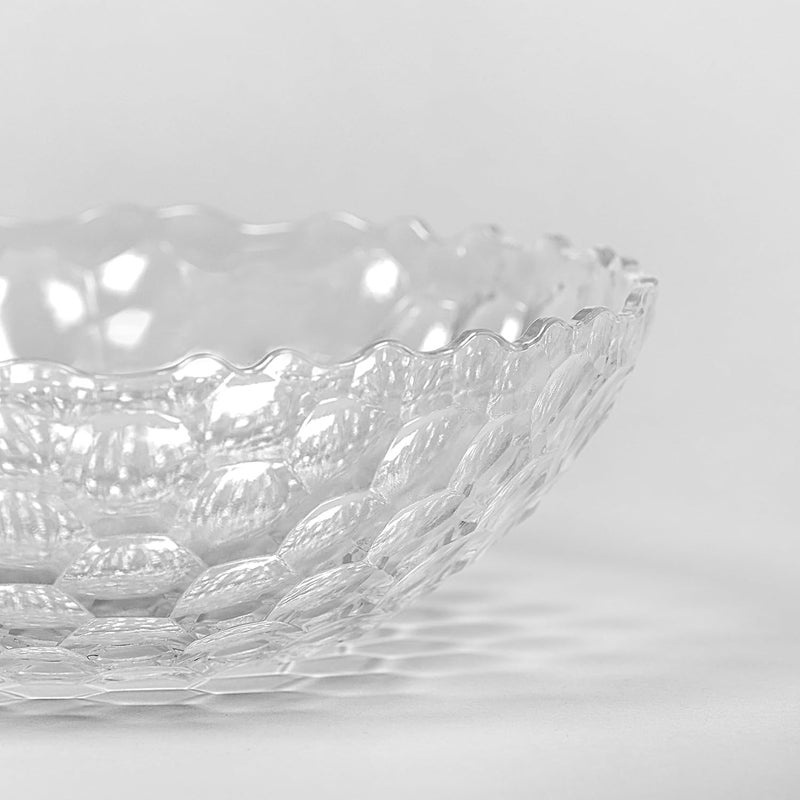 PLASTACAST PLASTACAST Multipurpose Serving Platter Transparent Polyresin Serving Bowl Decorative Bowls Useful for Diwali Home Decoration Living Room Fruits Snacks Sweets Chocolates Dia 22 x HT 7cm  - Image 3