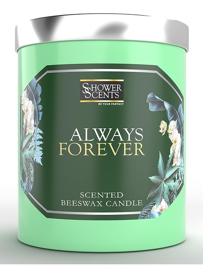 Shower Scents Shower Scents Always Forever Beeswax 3 - Wick Scented Candle 410g  - Image 1