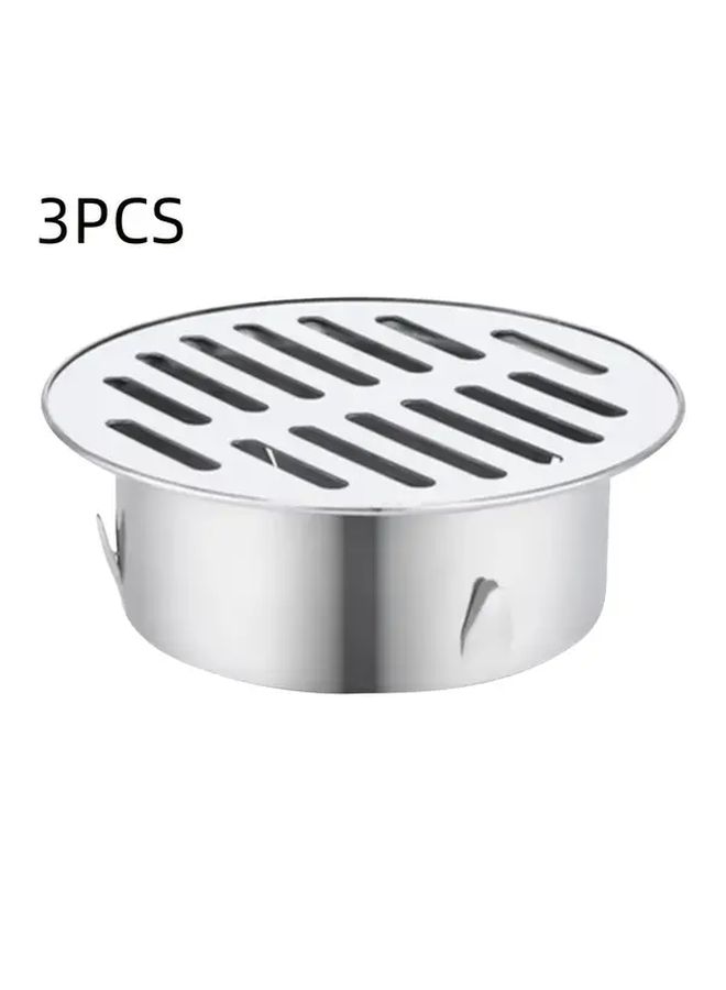 3pcs Stainless Steel Anti Blocking Floor Drain for Balcony Yard Drainage - Image 1