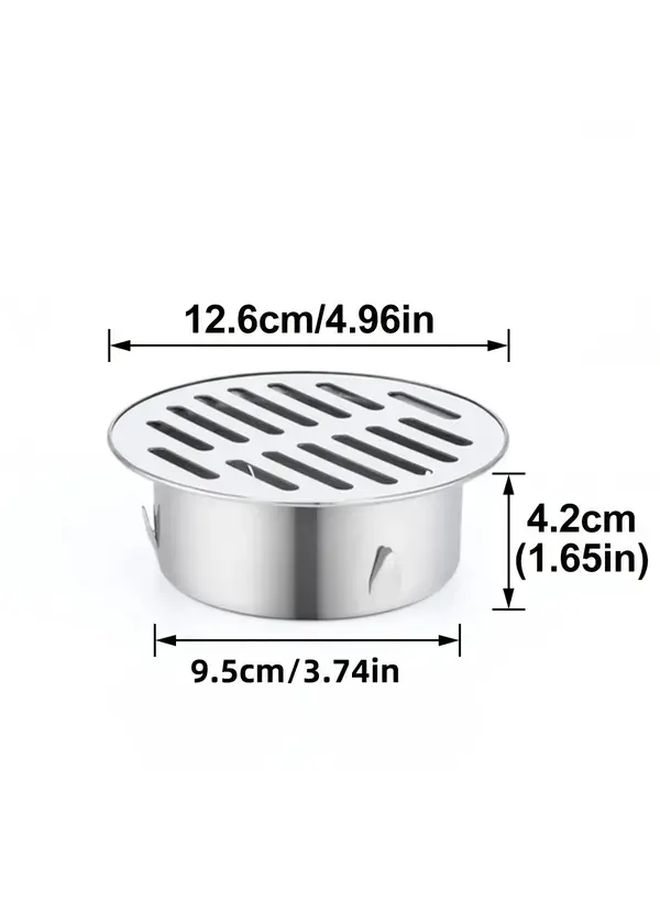 3pcs Stainless Steel Anti Blocking Floor Drain for Balcony Yard Drainage - Image 3