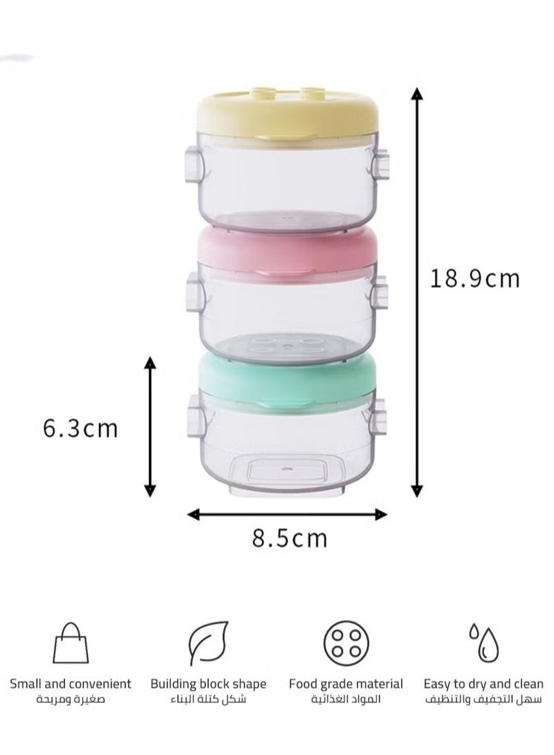 6 PCS Baby Food Containers, Reusable Infant Food Storage Jars, Small Snack Container with Lids for Infant & Babies, Microwave Dishwasher Friendly