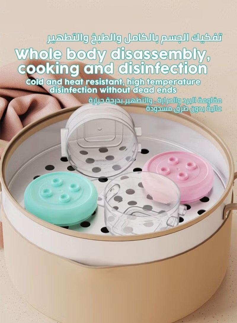 6 PCS Baby Food Containers, Reusable Infant Food Storage Jars, Small Snack Container with Lids for Infant & Babies, Microwave Dishwasher Friendly