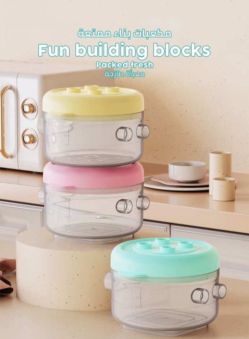 6 PCS Baby Food Containers, Reusable Infant Food Storage Jars, Small Snack Container with Lids for Infant & Babies, Microwave Dishwasher Friendly