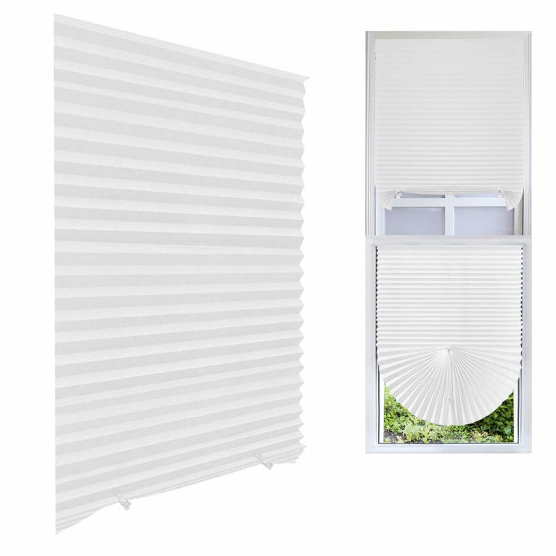 Maritown Blinds Window No Drill Temporary Black Out Instant Stick on for Easy Fit Bedroom Bathroom Kitchen Thermal Blackout Privacy Protection Whitelight Filtering 60150cm23625906inch