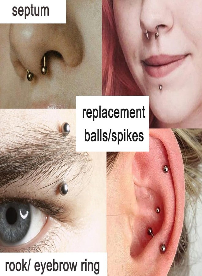 QWALIT كرات حلقات الأنف من كواليت، كرات حلقات الأنف المدببة، كرات ثقب الأنف عيار 16، كرات بديلة لثقب الأنف عيار 16، كرات بديلة لثقب الأنف، كرات ثقب الأنف، كرات ثقب الشفاه، كرات علوية - Image 3