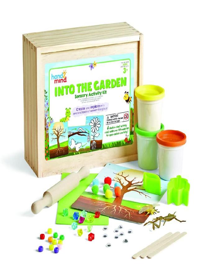 hand2mind Into The Garden Sensory Activity Kit, Loose Parts Play Materials, Fine Motor Skills Toys, Sensory Play, Toddler Sensory Bin, Montessori Learning Materials, Calm Down Corner Supplies - Image 5
