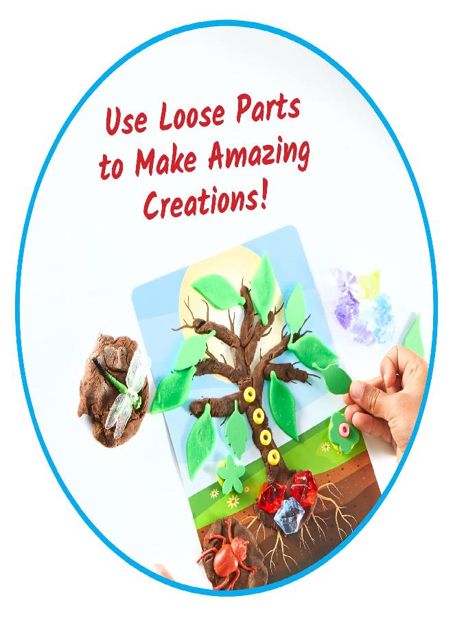 hand2mind Into The Garden Sensory Activity Kit, Loose Parts Play Materials, Fine Motor Skills Toys, Sensory Play, Toddler Sensory Bin, Montessori Learning Materials, Calm Down Corner Supplies - Image 2