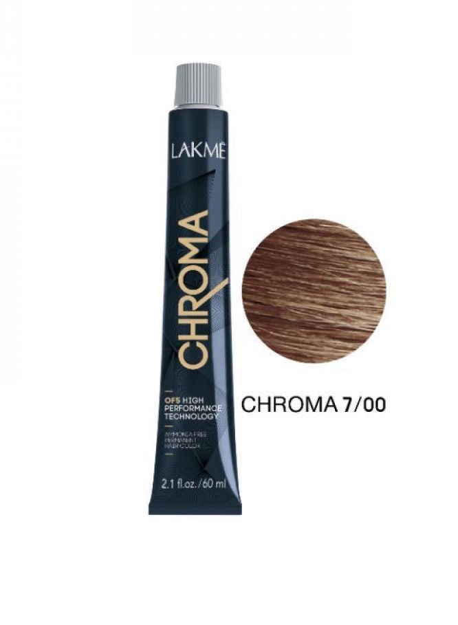 LAKME Permanent Hair Dye No Ammonia Chroma 7/00 Medium Blonde - Image 2