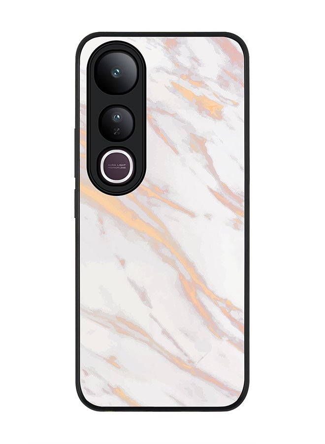 Stylizedd For vivo V50 Lite Case,Slim fit Camera Protection, Shockproof Thin Phone cover  - Marble Print Gold Grey