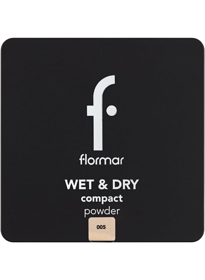 flormar Wet&Dry Compact Powder 005 Medium Caramel - Image 3
