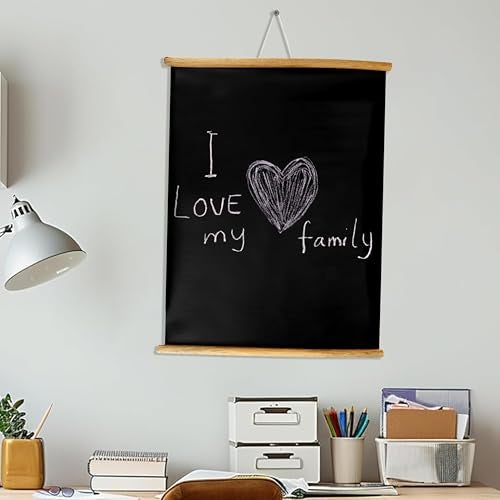 Eduway 2x3 Ft. (24x36 Inch) Wall Hanging Wooden Roll-Up Black Board/Chalkboard | for Home, Office, School, Kids | with 1 Premium Wooden Duster (Set of 1-61x91 Cms) - Image 4