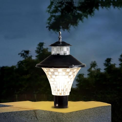 WHITERAY Metal and Polycarbonate Main Gate Light for Outdoor Pillars Durable Waterproof Post Lamp for Garden, Driveway, Entrance, Driveway,Pathway, Lawn and Fence Columns (Without Bulb) - Image 1