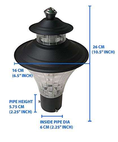 WHITERAY Metal and Polycarbonate Main Gate Light for Outdoor Pillars Durable Waterproof Post Lamp for Garden, Driveway, Entrance, Driveway,Pathway, Lawn and Fence Columns (Without Bulb) - Image 4