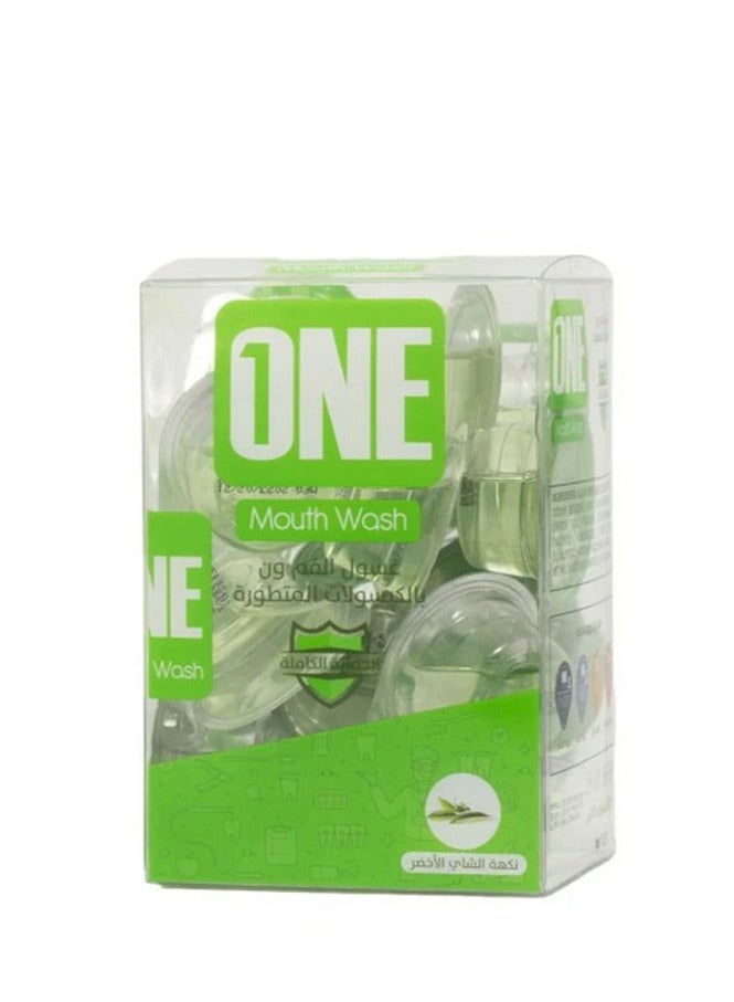The One Touch Set Of Advanced Mint Mouthwash And  Green Tea Mouth Wash 20 CAP 15 ml