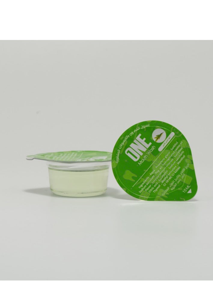 The One Touch Set Of Advanced Mint Mouthwash And  Green Tea Mouth Wash 20 CAP 15 ml