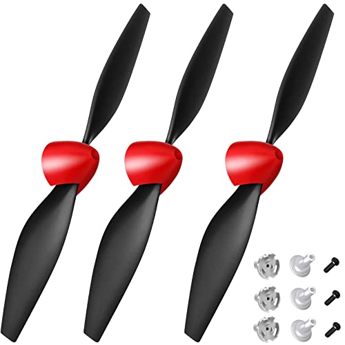 FLYCOLOR 3 Sets P51 Rc Plane Propeller with Propeller Savers and Adapters for VOLANTEXRC 7615 Airplane and Trp51d - Image 1