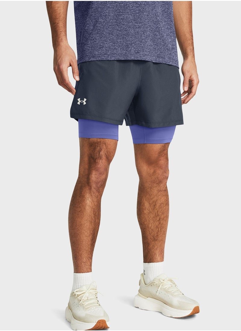 UNDER ARMOUR - Launch 5'' 2-In-1 Shorts - Image 1