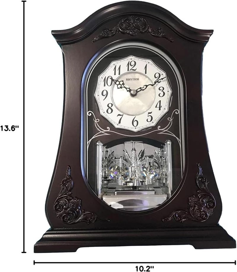 Rhythm Rhythm Clock CRH264UR06 136 x 102 in Linda Wooden Musical Clock  - Image 2