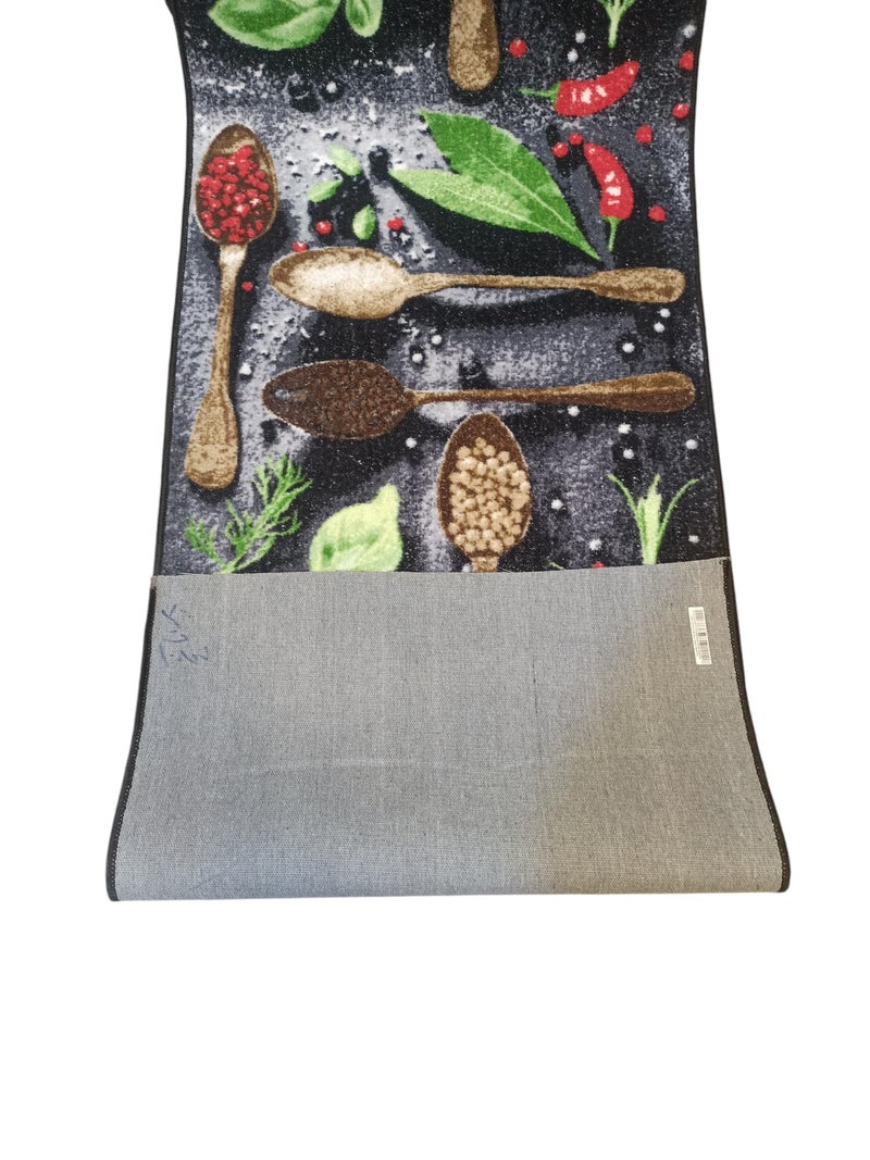 Mac Carpet Woven Rug For Kitchens Wide 80cm And Multiple Lengths The Product Is Served To The Required Size - Dark Grey (80x200cm) - Image 2