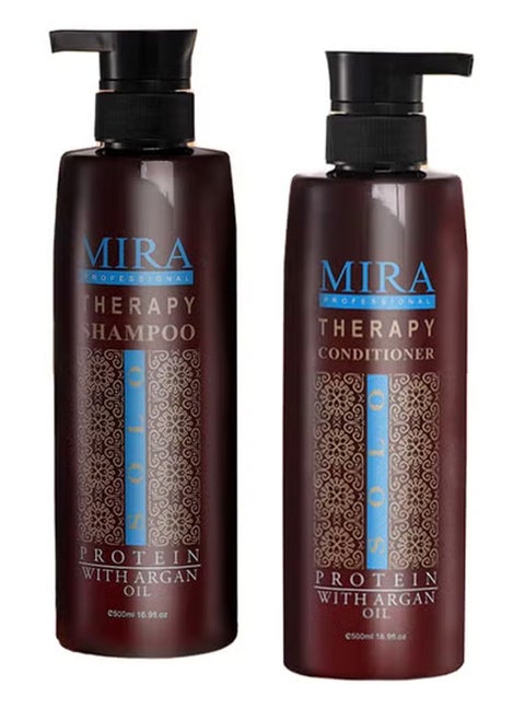Mira Therapy Shampoo and Conditioner for Keratin and Protein Treated Hair Set of 2 x 500ml